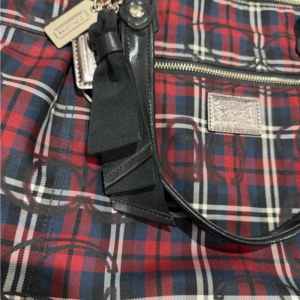 Coach Tartan Poppy Tote - like new!!